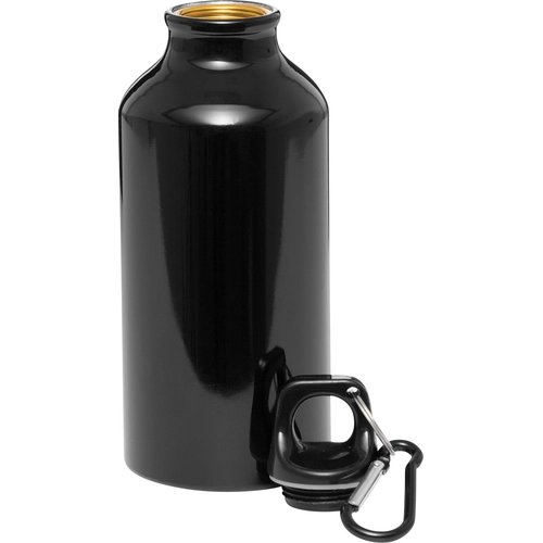 image du produit Gourde en aluminium avec mousqueton 400 ml - poignée plastique