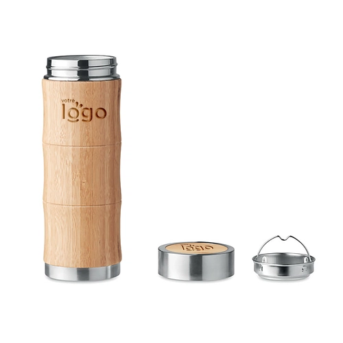 image du produit Gourde isotherme en acier inox 350 ml avec infuseur à thé