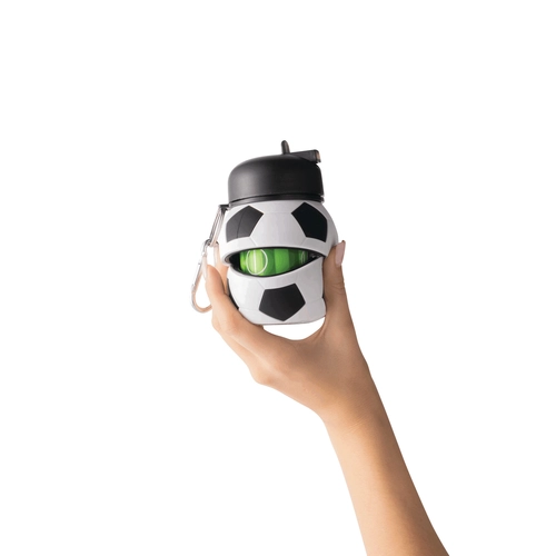 image du produit Gourde pliable en silicone spécial football - 550 ml
