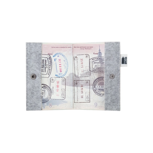 image du produit Housse pour passeport en RPET 100% personnalisable