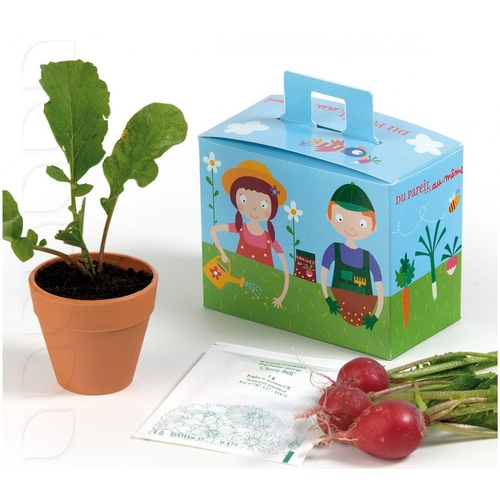 image du produit Kit de plantation mallette de jardinage avec pot et graines