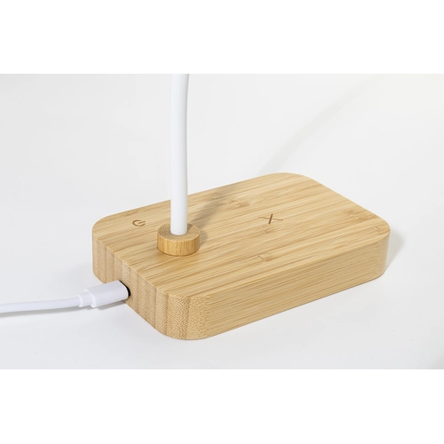 image du produit Lampe de bureau multifonctionnelle en bambou avec 12 LED
