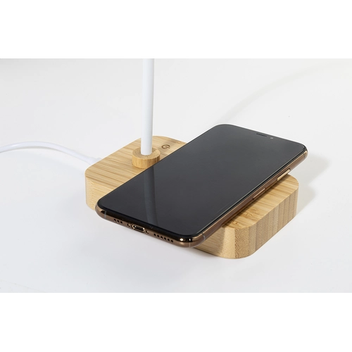 image du produit Lampe de bureau multifonctionnelle en bambou avec 12 LED