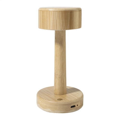 image du produit Lampe de table en bambou avec 24 LED avec batterie rechargeable