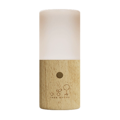 image du produit Lampe de table LED avec base en bois de hêtre - batterie 1200mAh