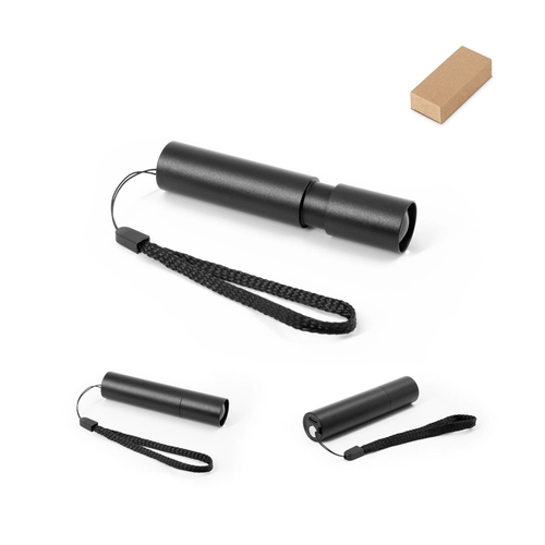 image du produit Lampe torche rechargeable en aluminium recyclé (100 % rAL) avec embout extensible de 30 mm