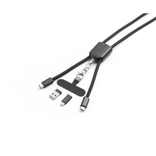 image du produit Lanière avec support pour smartphone inclus, câble USB-C et divers adaptateurs en ABS recyclé et TPE recyclé