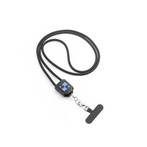 image du produit Lanière avec support pour smartphone inclus, câble USB-C et divers adaptateurs en ABS recyclé et TPE recyclé