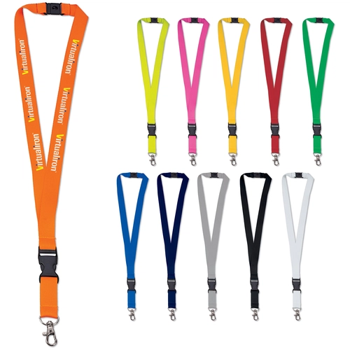 image du produit Lanyard en polyester avec séparateur plastique