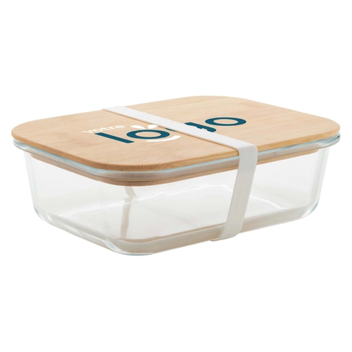 image du produit Lunch box en verre avec couvercle bambou - 800 ml