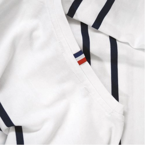 image du produit Marinière made in France avec puce tricolore - Pull 100% coton bio