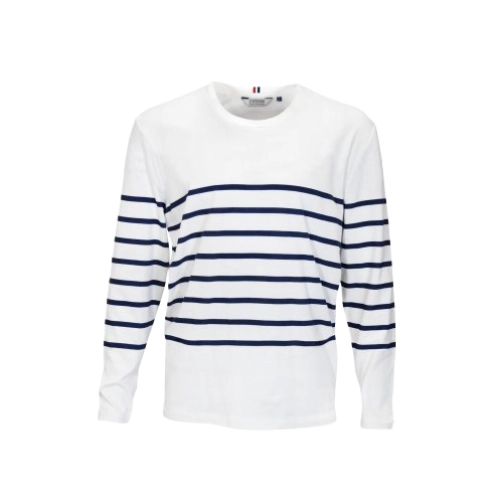 image du produit Marinière made in France avec puce tricolore - Pull 100% coton bio