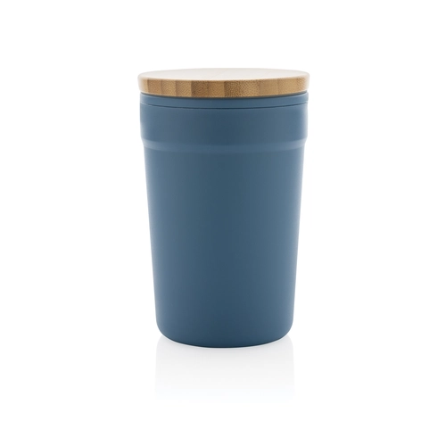 image du produit Mug 300 ml en PP recyclé certifié GRS - couvercle en bambou
