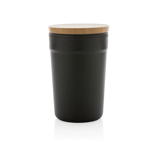 image du produit Mug 300 ml en PP recyclé certifié GRS - couvercle en bambou