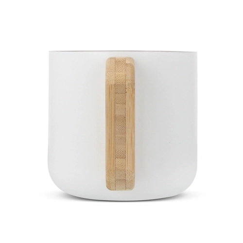 image du produit Mug 330ml en céramique et bambou - look design