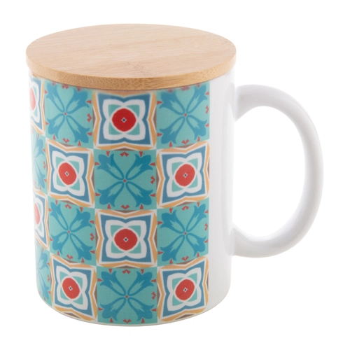 image du produit Mug céramique 300 ml avec son couvercle en bambou 