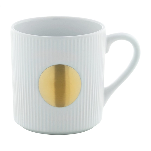 image du produit Mug céramique avec plaque en laiton