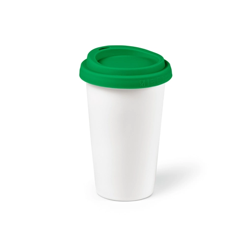 image du produit Mug en céramique 300 ml avec couvercle silicone - Tasse de voyage