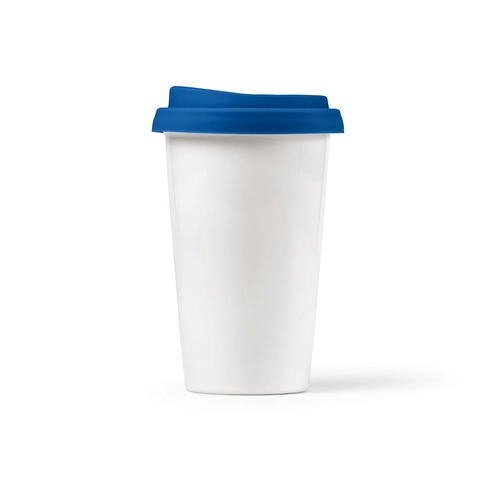 image du produit Mug en céramique 300 ml avec couvercle silicone - Tasse de voyage