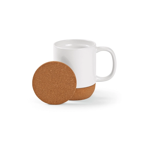 image du produit Mug en céramique 430 ml avec couvercle et dessous en liège