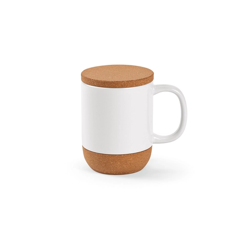 image du produit Mug en céramique 430 ml avec couvercle et dessous en liège