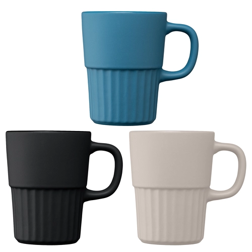 image du produit Mug en céramique avec finition mate et relief cannelé – 445 ml