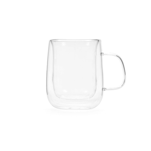 image du produit Mug en verre borosilicate 440 ml double paroi avec anse