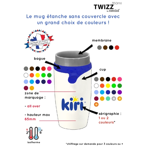 image du produit Mug isotherme TWIZZ 350ml 