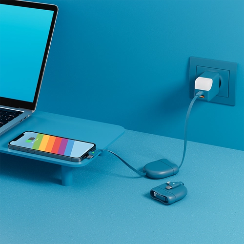 image du produit Multicâble ICE-R en plastique recyclé - USB-C