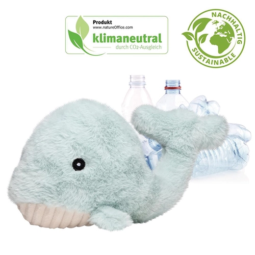 image du produit Peluche baleine en RPET - convient aux enfants