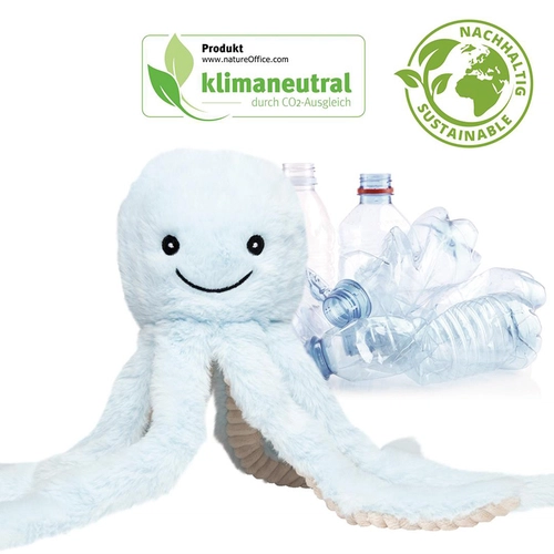 image du produit Peluche pieuvre en RPET - convient aux enfants