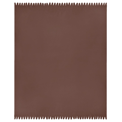 image du produit Plaid polaire 125 x 150 cm avec franges - cerclage cartonné