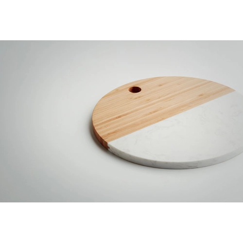 image du produit Planche en marbre et bambou - Utilisable aussi en plateau à fromage