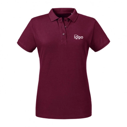 image du produit Polo pour femme en coton avec col à trois boutons