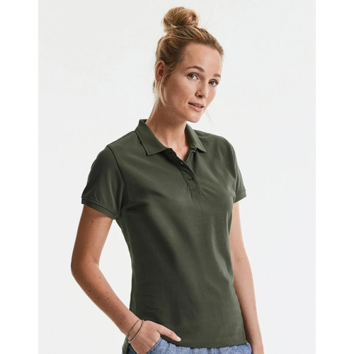 image du produit Polo pour femme en coton avec col à trois boutons