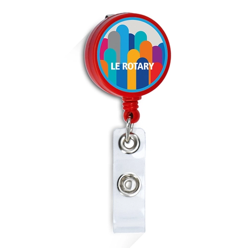 image du produit Porte badge extensible et rétractable - avec clip de ceinture au dos