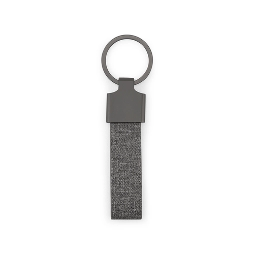 image du produit Porte-clés de forme rectangulaire en métal et pet recyclé (30% recyclé)