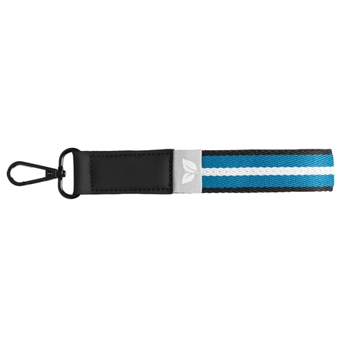 image du produit Porte-clés en rPET tissé motif chevron avec mousqueton à pression