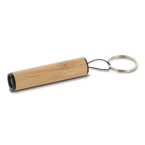 image du produit Porte clés lampe de poche en bambou