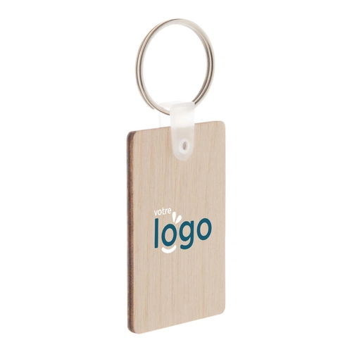 image du produit Porte clés rectangle en bois de bouleau WOODY D