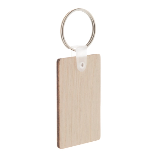 image du produit Porte clés rectangle en bois de bouleau WOODY D