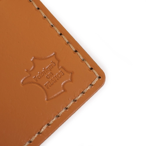 image du produit Porte-étiquette bagage cuir régénéré - made in France