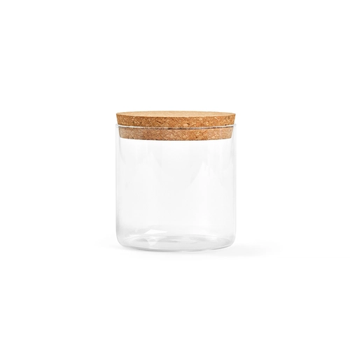 image du produit Récipient 580 ml en verre borosilicate - pot en verre avec couvercle en liège