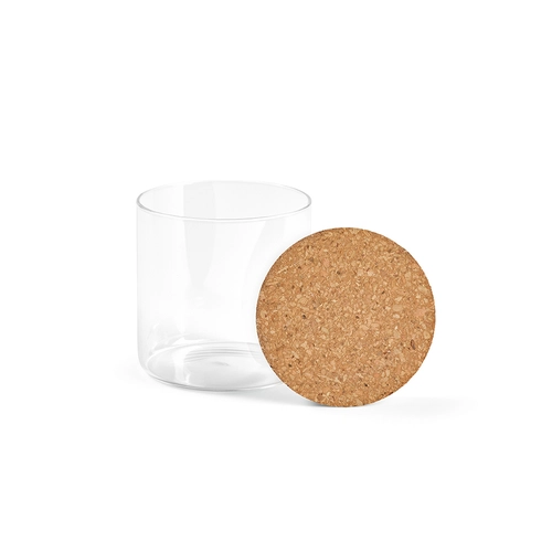 image du produit Récipient 580 ml en verre borosilicate - pot en verre avec couvercle en liège