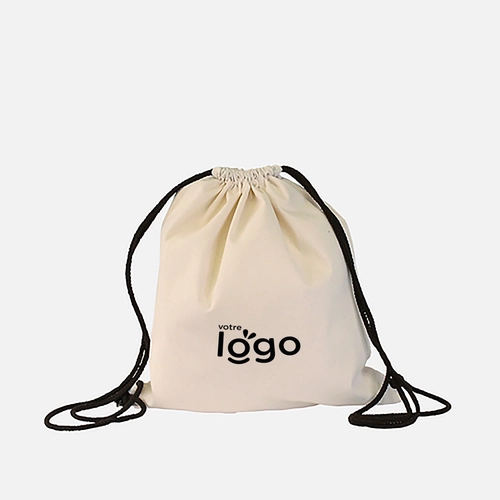 image du produit Sac à dos coton 160 gr avec cordelettes de serrage