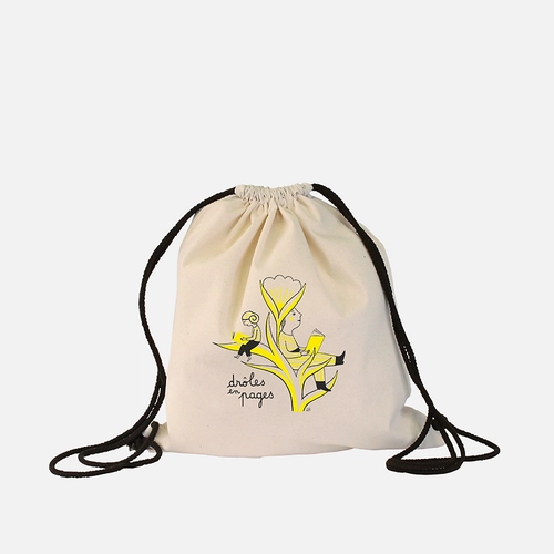 image du produit Sac à dos coton 160 gr avec cordelettes de serrage