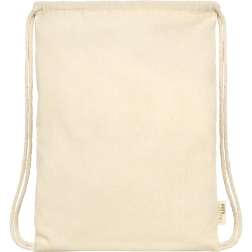 image du produit Sac à dos en coton avec fermeture à cordon - sac 140g 5 litres certifié GOTS