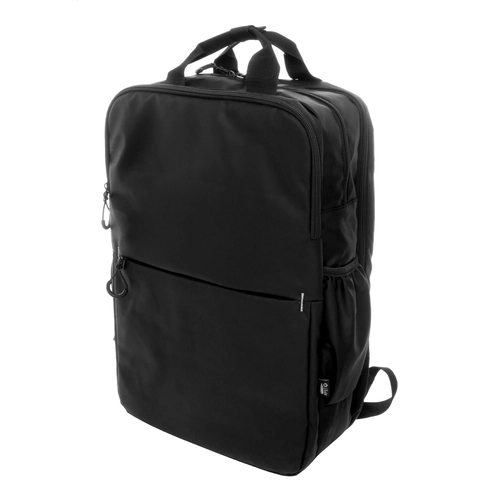 image du produit Sac à dos RPET imperméable avec 2 compartiments zippés