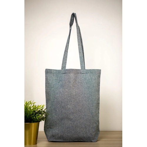 image du produit Sac cabas en coton recyclé 150gr avec soufflet 10cm - coton certifié GRS