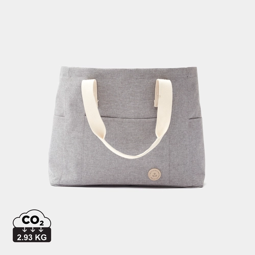 image du produit Sac de plage élégant - détails en coton et imitation cuir